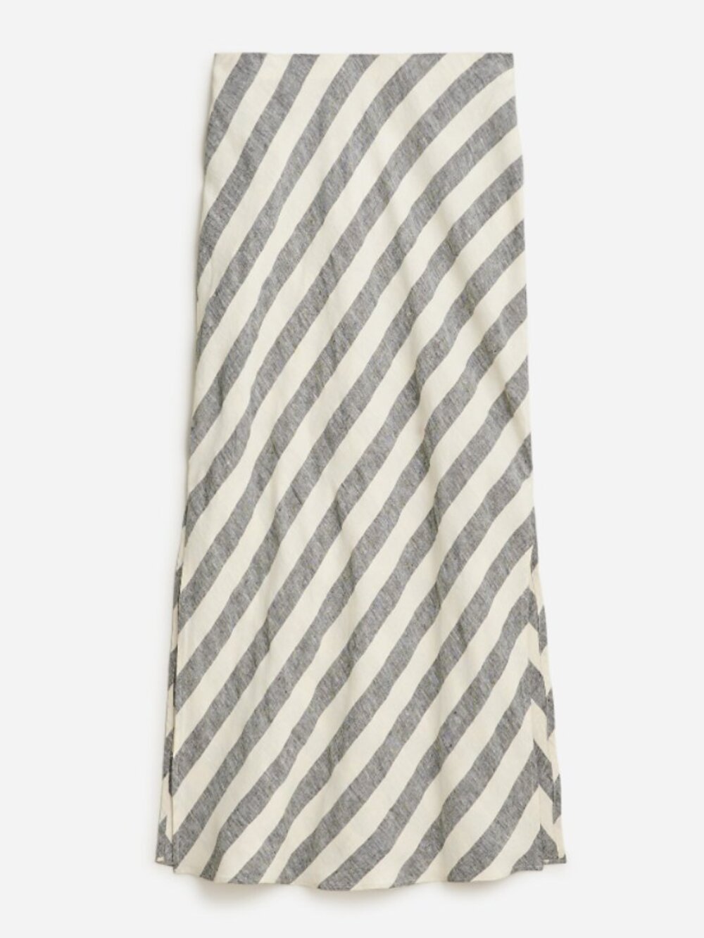 J Crew Gwyenth slip skirt in striped linen